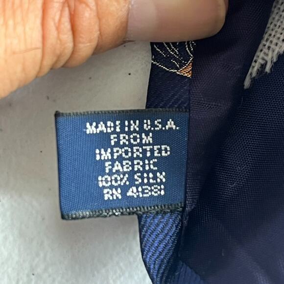 Vintage Polo By Ralph Lauren Men's Tie Golf Golfer Motif 100% Silk Handmade - Picture 5 of 8